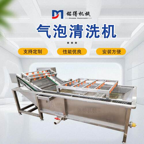 大型包装袋气泡清洗设备 全自动高压喷淋清洗机 樱桃加工机器