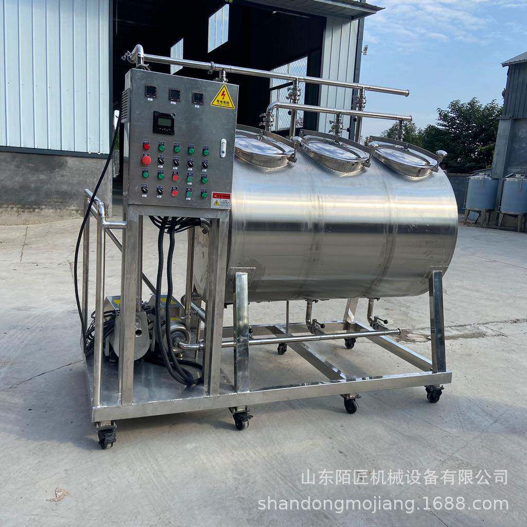 一体式CIP白钢清洗机 卧式管道清洗机清洗液槽 半自动CIP清洗站