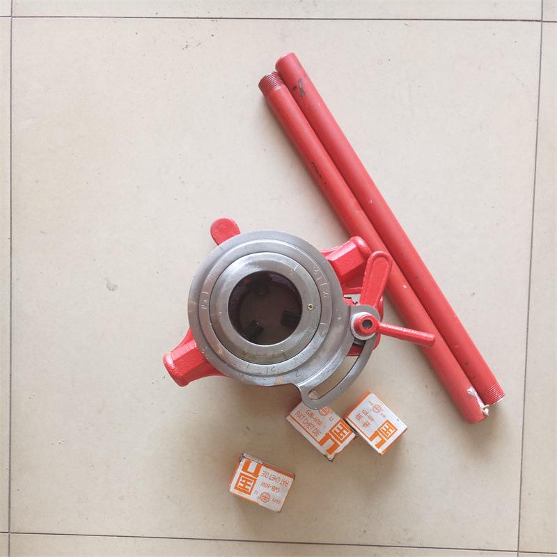 114型手动套丝机绞扳板牙镀锌管绞丝机板2寸虎钳水管开牙机