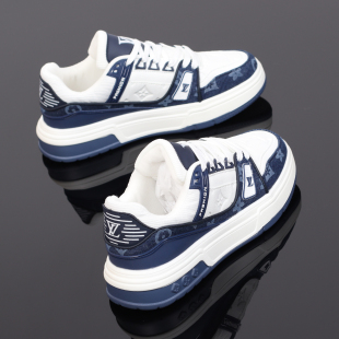 休闲鞋 潮鞋 宝藏超轻底防滑时尚 印花皮面小碎花轻奢高街板鞋 情侣款