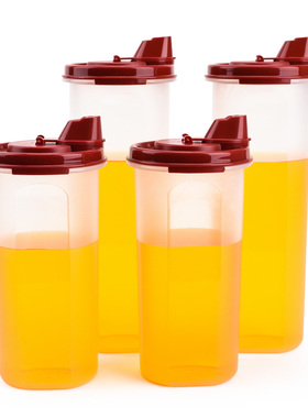 特百惠 890ML 650ML油壶四重奏 厨房大中小号密封防漏油壶调味壶