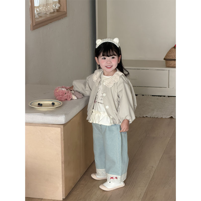 女童风衣外套春秋款新款洋气女宝宝韩版翻领短款上衣儿童花苞外套,童装/婴儿装/亲子装,风衣,淘宝优惠券,粉丝福利购,淘宝优惠卷