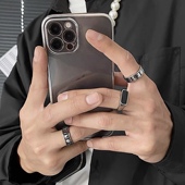 指环潮 套装 SAZ 韩国ins戒指女小众设计简约复古轻奢暗黑钛钢男士