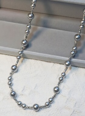 施家珍珠复古甜美秋冬百搭ins风