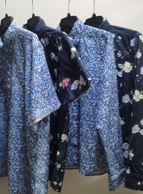 新西兰NZA男士休闲夏季衬衫棉麻混纺水洗柔软舒适透气吸汗纯棉