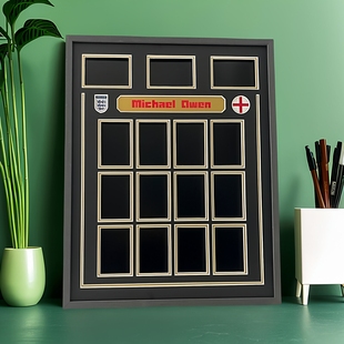 实木PSA评级卡砖展示框定制挂墙装裱框金属BGS评分卡收藏卡展示盒