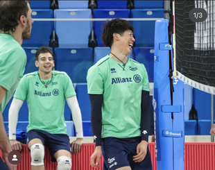 意大利男排俱乐部米兰石川佑希同款训练服排球球衣男女队服定制