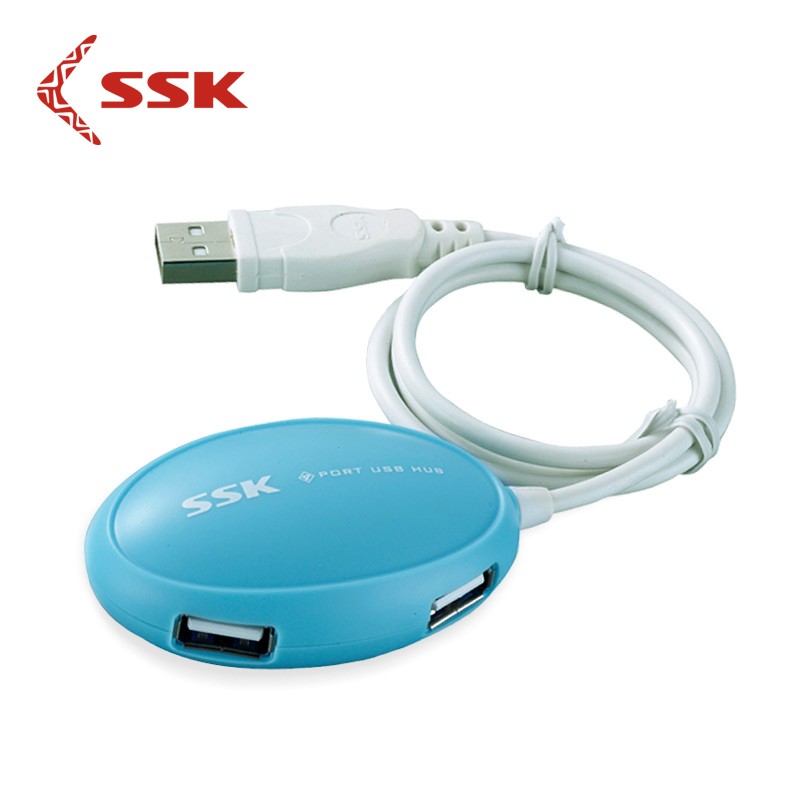 SSK/飚王SHU017 USB接口 USB HUB 转换器 飞梭 1分4扩展口1.2米线