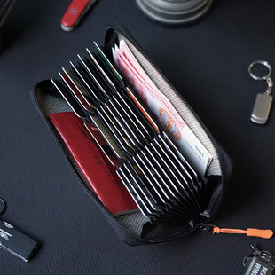 DOOMGEAR机能36卡位风琴卡包拉链零钱名片包防盗刷护照包钱包