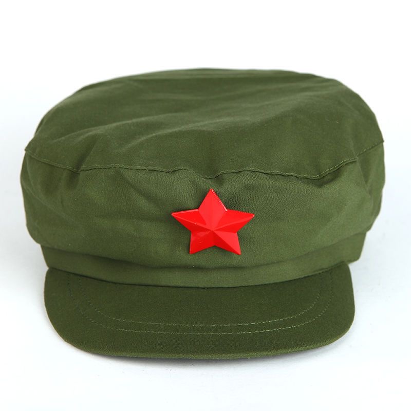 65式帽军绿色红卫兵帽子绿军套装配件裤子帽徽领章帽干部帽