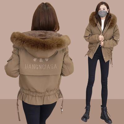 加绒加厚外套女士2025冬季新款短款棉衣棉服小个子棉袄保暖派克服