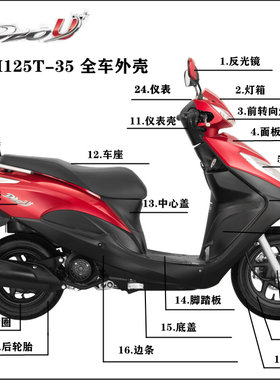 新大洲本田125T-35DIOU+外壳前围