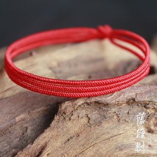 缘定三生纯手工编织订做金钢结情侣三世红绳手链男女包邮表白女友