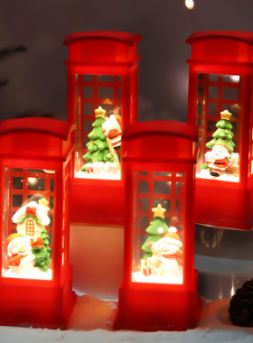 发光水晶灯摆件桌面装饰品圣诞老人创意礼品送男女情侣平安夜礼物