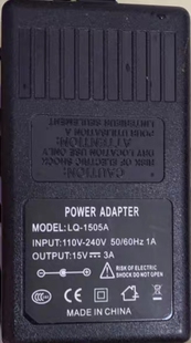 适用 LQ-1505A FL-1505A电钢琴电子琴15V3A充电器电源适配器