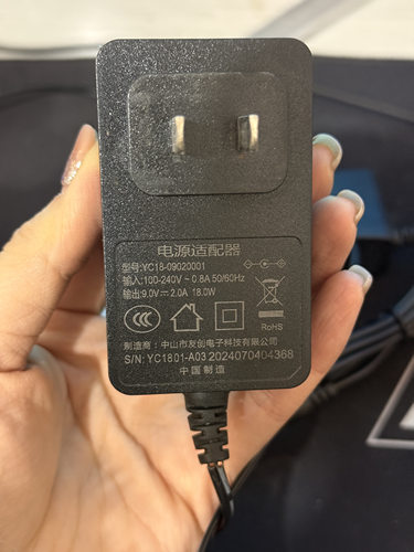 适用于 YC18-09020001 热敏标签打印机电源适配器9V2A电源线