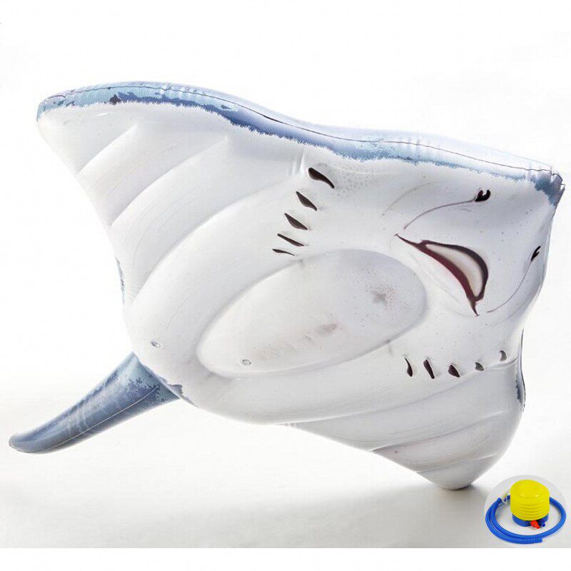 小号原装正品充气鳐鱼儿童坐骑 intex男女宝宝冲气魔鬼鱼浮排玩具