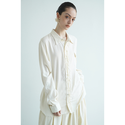 ABow2026桑蚕丝慵懒流苏衬衫