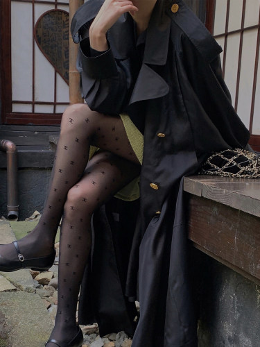 经典重磅奢侈真丝金扣防晒风衣