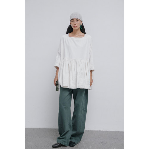 ABow2025纯棉摩登进阶阔腿牛仔裤