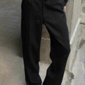 Bow 极简优雅经典 2024 「冬季 」100羊毛 直筒燕尾烟管裤