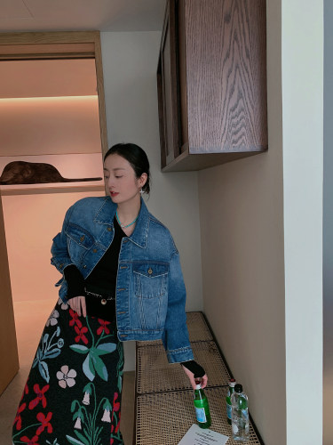 A-BOWSTUDIOS落肩廓形牛仔外套