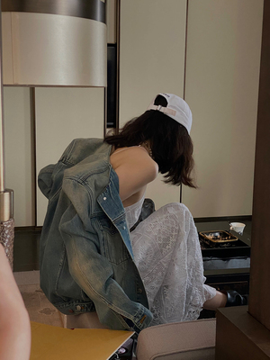 ABow2023复古洗水做旧宽松牛仔衣