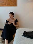 女针织抹胸上衣 优雅气质稀缺定制纱线圆环飘带设计毛衫 Bow 春季