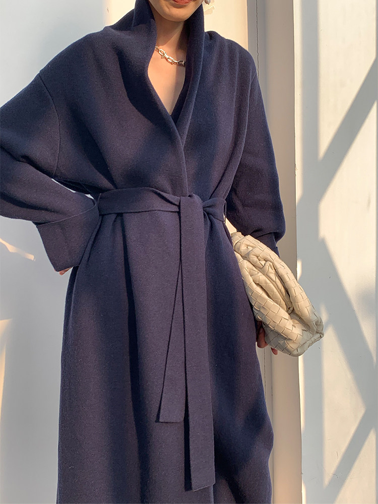 abow2020清冷气质德国羊毛女大衣