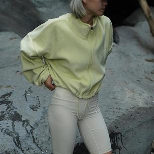 秋冬lulu羊羔绒保暖内胆抓绒健身宽松休闲运动外套女 城市浓缩