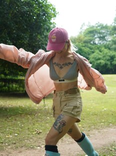 《自然复兴》山系户外工装美式复古高腰短裤基础款热裤显瘦辣妹风