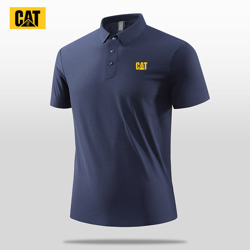 CAT“卡特夏季冰丝翻领POLO衫男