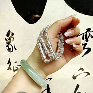 白矿人缘鸟手链女复古银色风个性气质小众泰国阿赞创意手饰品手串