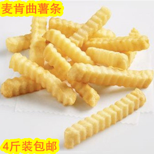 麦肯曲薯条 冷冻半成品 2kg油炸螺纹波浪型粗薯条小吃 包邮