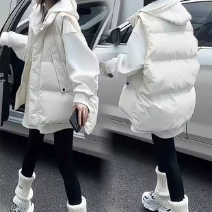 坎肩马夹外套潮 休闲时尚 韩系大码 300斤慵懒感棉服马甲男女秋冬款