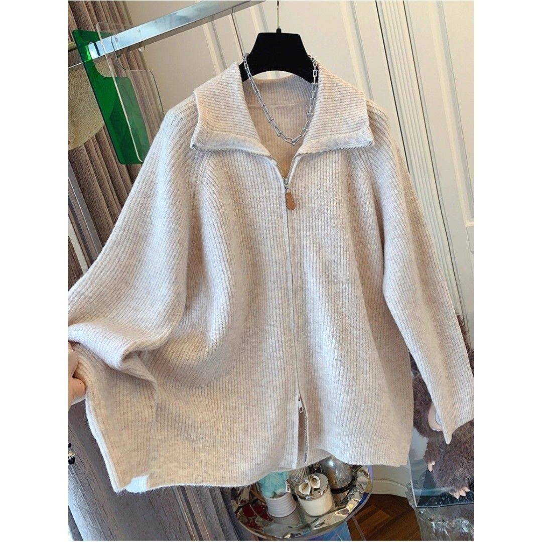 胖mm特大码300斤气质简约针织衫毛衣秋冬宽松百搭慵懒外套上衣女,女装/女士精品,毛衣,淘宝优惠券,粉丝福利购,淘宝优惠卷