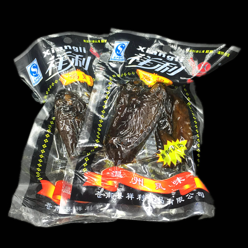 包邮温州特产祥利乡吧佬鸡翅蜜汁黑翅零小吃老乡浦口50g克X10包