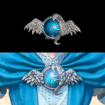 现货最终幻想FF14梅蒂恩小蓝鸟梅提翁cos胸针配饰cosplay来图定做