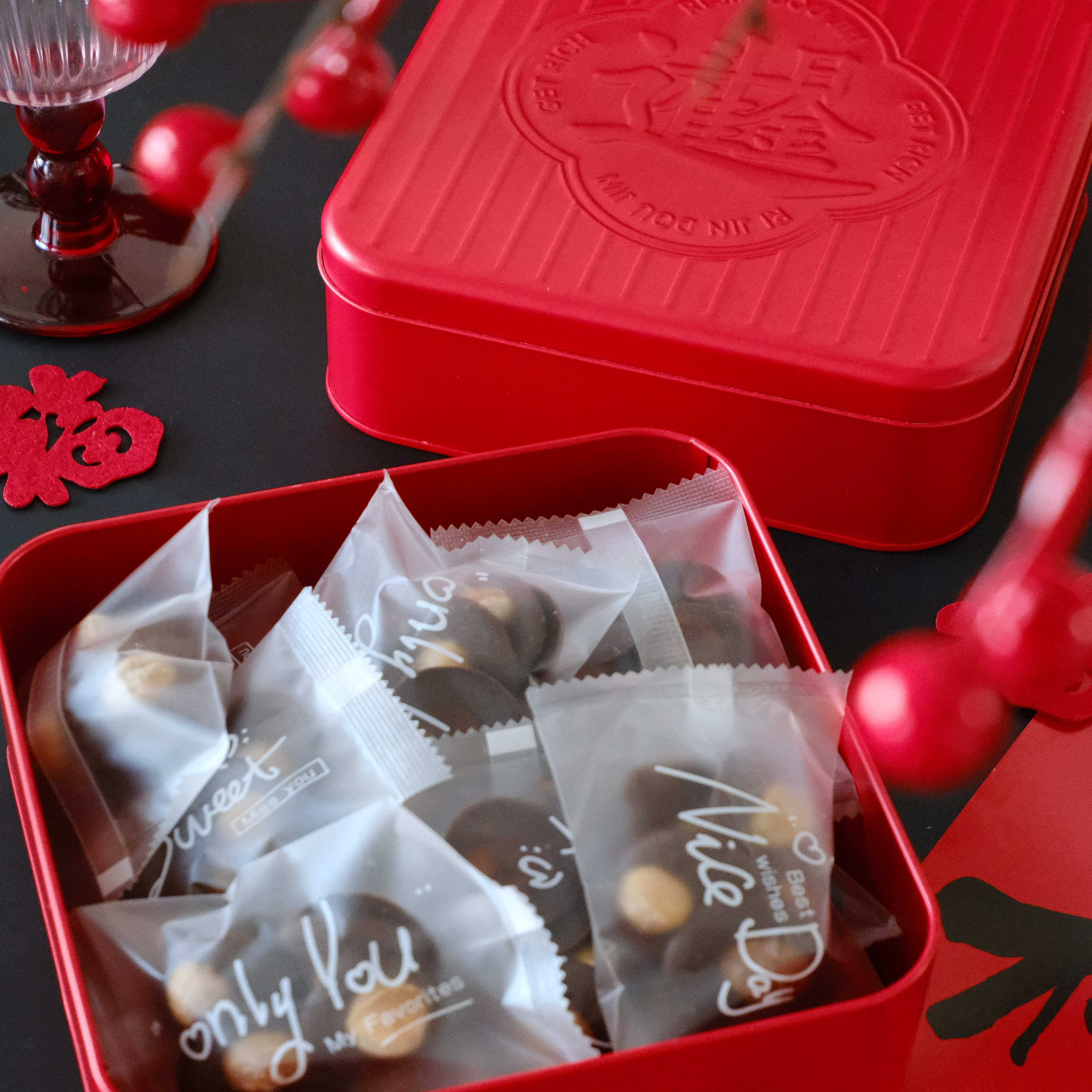 二分之一手工现做巧克力脆脆食夏威夷果可可脆片饼干伴手礼年货