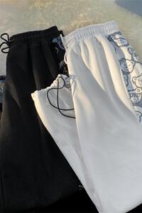 K886-P50卫裤高街男秋季裤子男士港风抽绳束脚直筒休闲裤图片