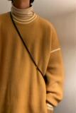 M858-P50条纹撞色拼接圆领毛衣男2023春秋季休闲长袖针织衫潮流，男装针织衫/毛衣，电商D310（原电商305）