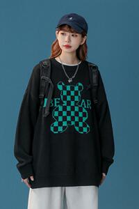 M805-P55情侣装毛衣男秋冬潮牌日系复古慵懒风高级感打底针织衫图片