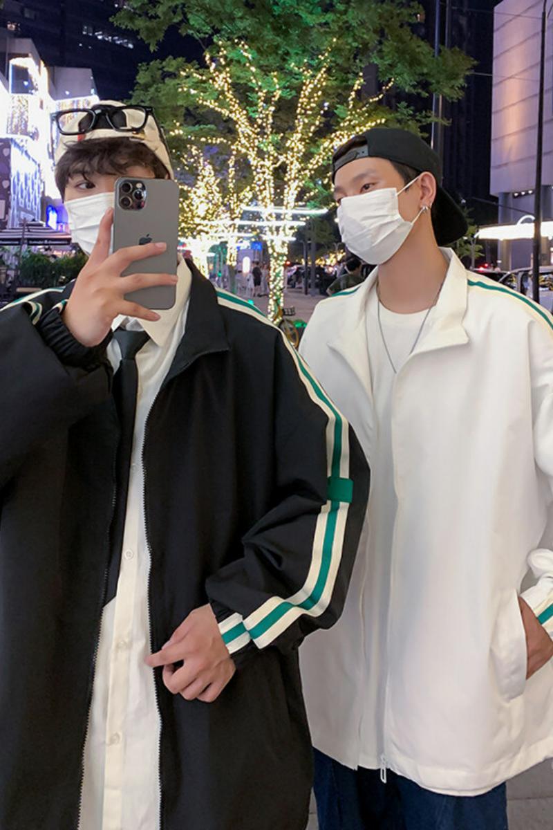 JK652-P65外套男春秋季港风ins潮牌休闲大码宽松防风立领夹克,男装夹克,电商D310（原电商305）