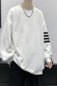 81514-P55潮男卫衣ins春秋无帽上衣潮流宽松百搭潮牌外套韩版春季图片