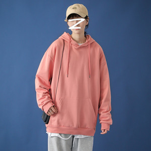 8552-P40纯色连帽卫衣男士潮牌衣服宽松休闲学生外套图片
