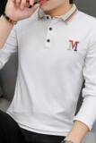 6630秋季男装长袖t恤纯棉翻领POLO衫男士潮流体桖有领带领，男装卫衣，电商D310（原电商305）