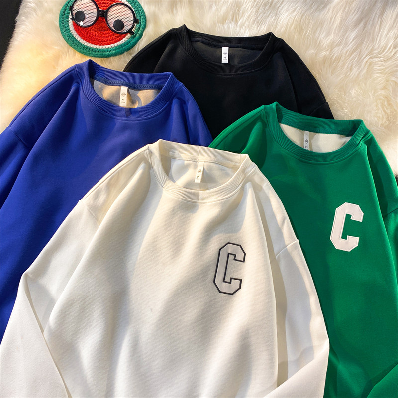 中性风81565-P60新款薄款百搭圆领个性宽松个性印花青少年卫衣男，男装卫衣，电商D310（原电商305）