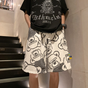 现货5030-P38休闲短裤男夏季运动直筒宽松沙滩裤潮牌港风日系图片