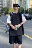 现货现货TZ01-P40篮球服套装女生假两件宽松球衣男比赛队服运，男装T恤，电商D310（原电商305）