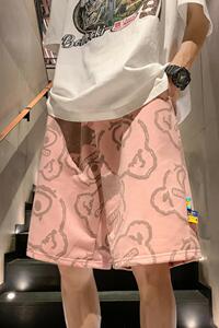 5030-P38休闲短裤男夏季薄款潮牌运动中裤潮流宽松裤子港风图片